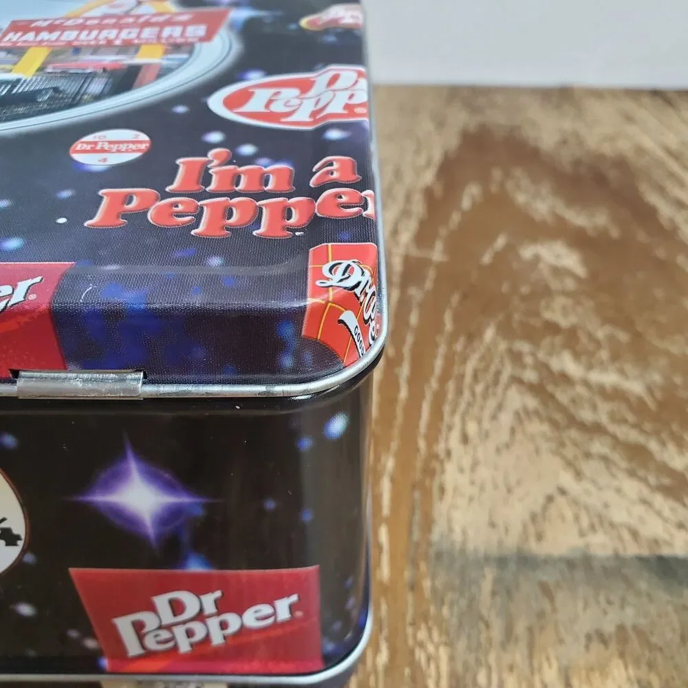 Vintage 2001 Dr Pepper McDonald's Metal Lunchbox Collectible Advertising Tin Box